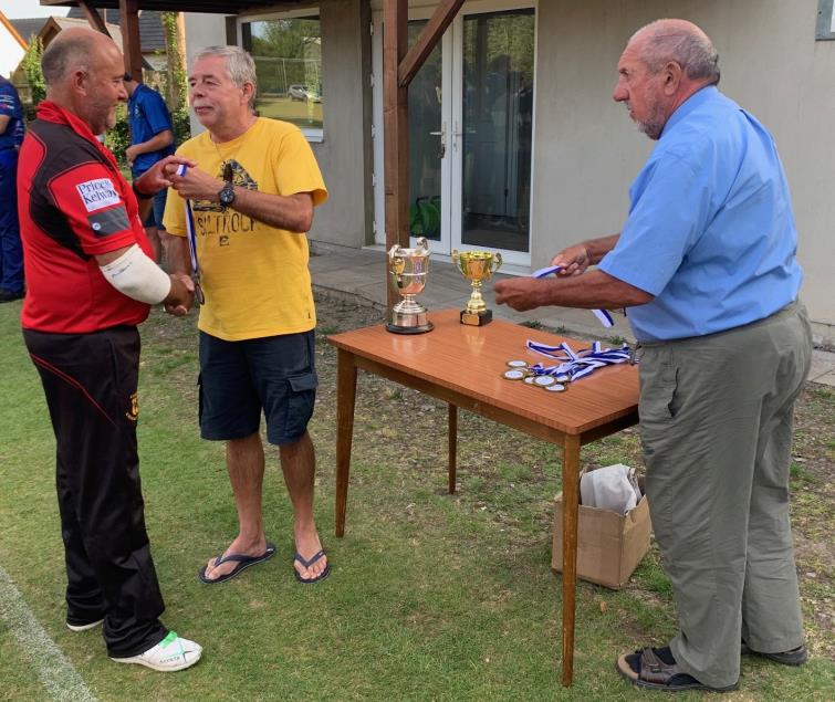 Carew stalwart Simon Wood, Kevin Jenkins and county chairman Dave Brandon